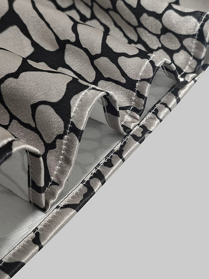 BLUSA ESTAMPADA EFECTO SERPIENTE ELEGANTE PARA MUJER