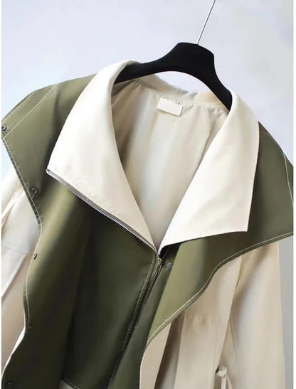 CHAQUETA VALENTINA ROCHE LAYERED SAGE COAT