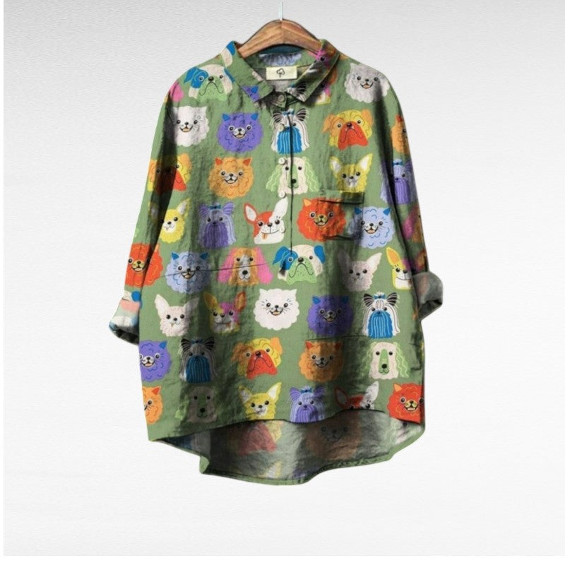 CAMISA VALENTINA ROCHE ART CANINE FABLE