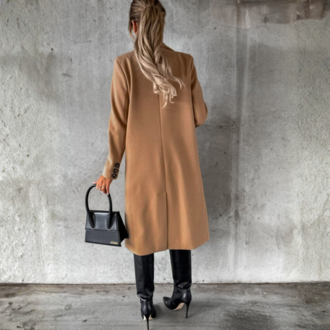 ABRIGO LARGO CLÁSICO DE MUJER