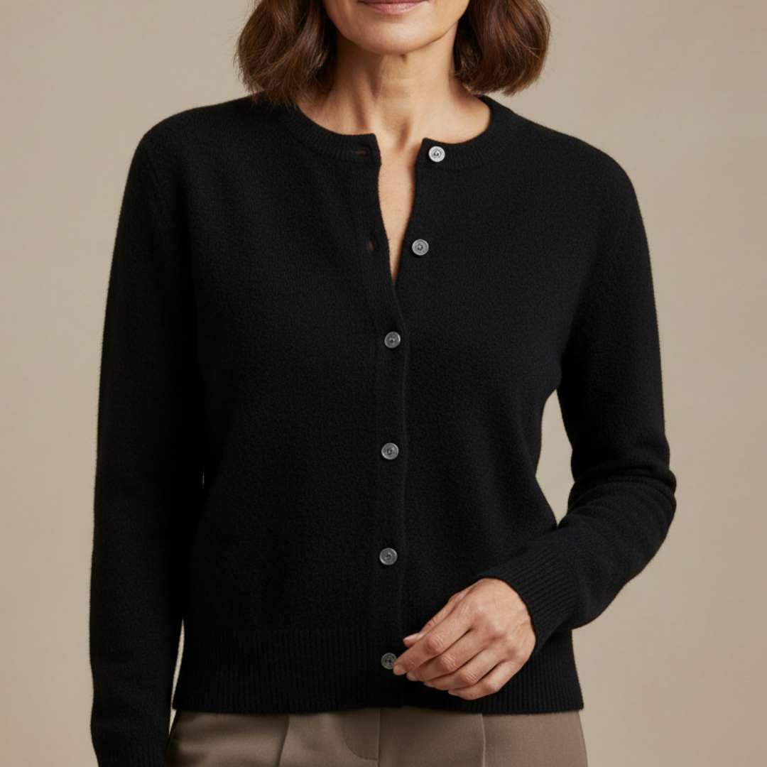 CÁRDIGAN DE PUNTO FINO CON BOTONES