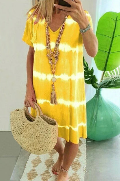 VESTIDO BOHO TIE-DYE DE VERANO · LIGERO, CHIC Y ATEMPORAL