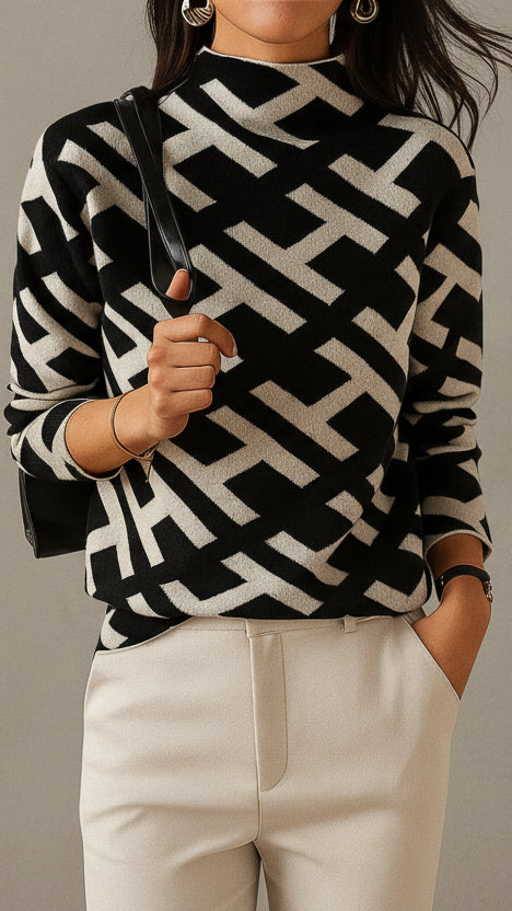 JERSEY GEOMÉTRICO ELEGANTE