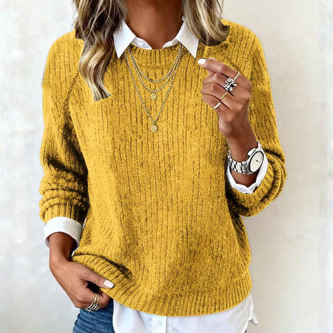 JERSEY DE PUNTO LIGERO CON CUELLO REDONDO