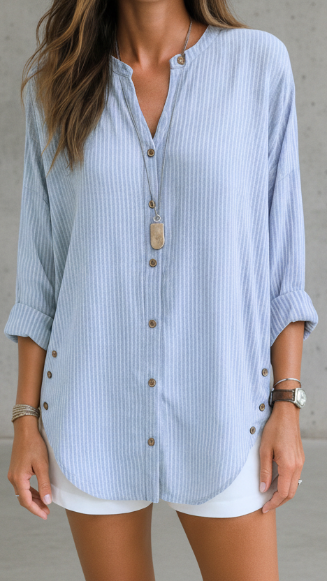 BLUSA LINEN STRIPE