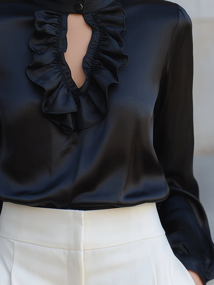 BLUSA VALENTINA ROCHE NOIR VOLANT