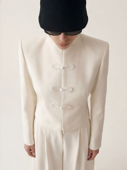 TOP PREMIUM CHAQUETA MANDARÍN ELEGANTE