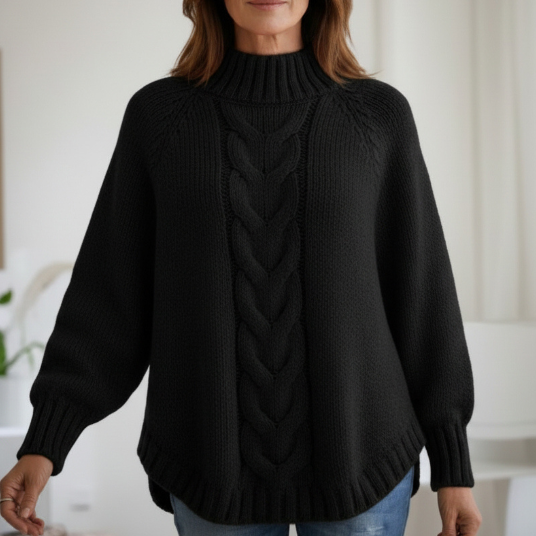 JERSEY DE PUNTO GRUESO CON CUELLO ALTO