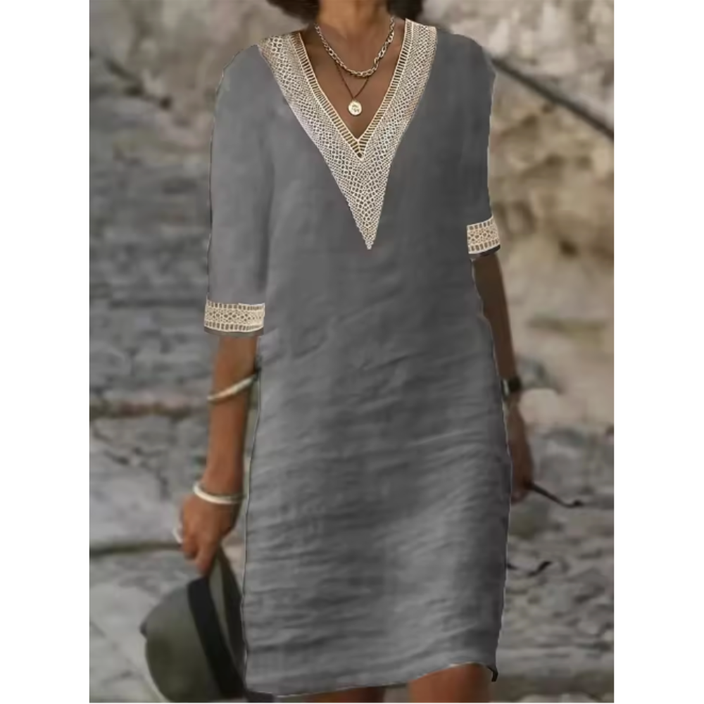 VESTIDO VALENTINA ROCHE LINEN NOMADE