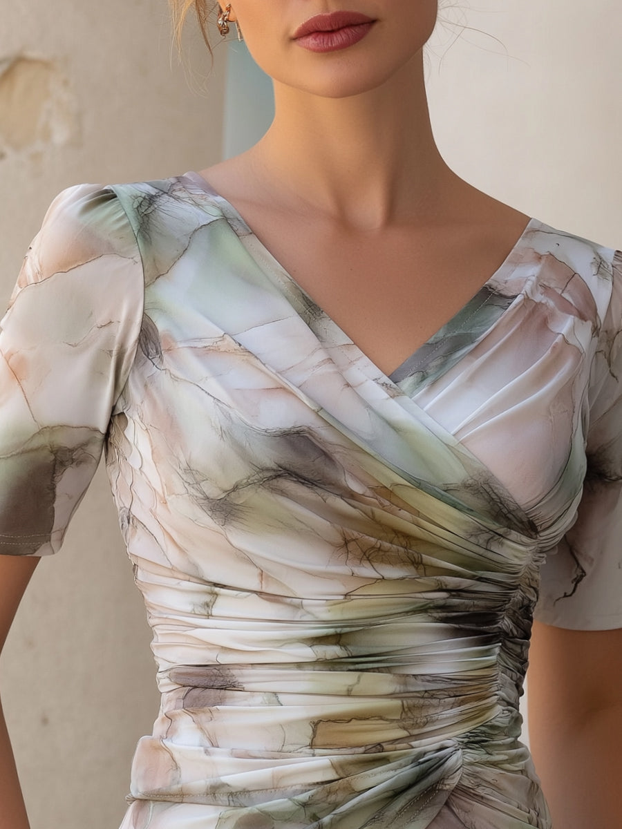 BLUSA VALENTINA ROCHE AQUARELLE DRAPÉ