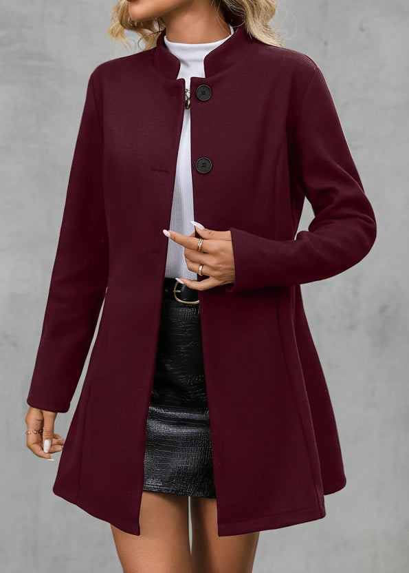 ABRIGO LARGO ENTALLADO ELEGANTE PARA MUJER