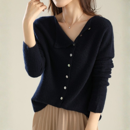 CÁRDIGAN DE PUNTO FINO CON BOTONES