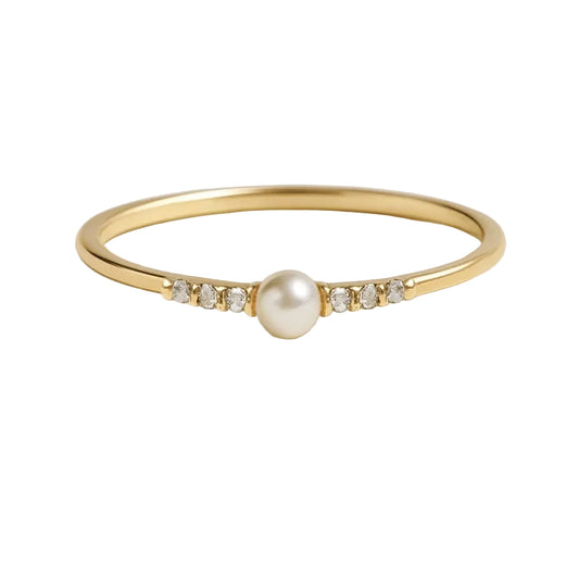 ANILLO VALENTINA ROCHE PERLA CENTRAL CON CIRCONITAS