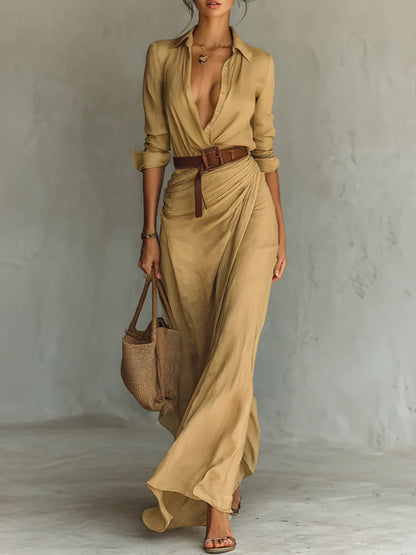 VESTIDO MAXI CORTE ELEGANTE