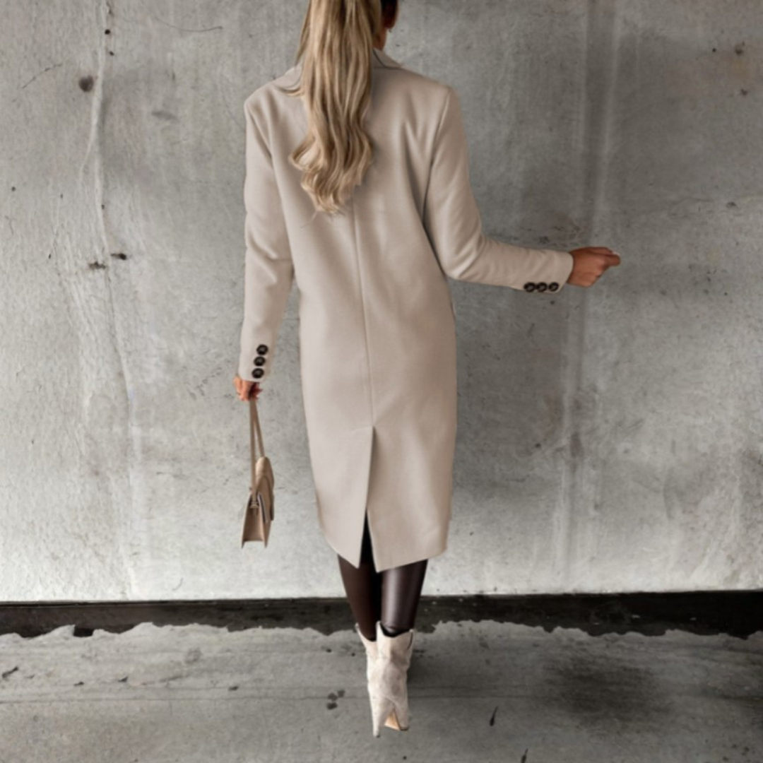 ABRIGO LARGO CLÁSICO DE MUJER