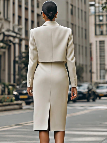 VESTIDO MIDI VALENTINA ROCHE SASTRERO ELEGANTE