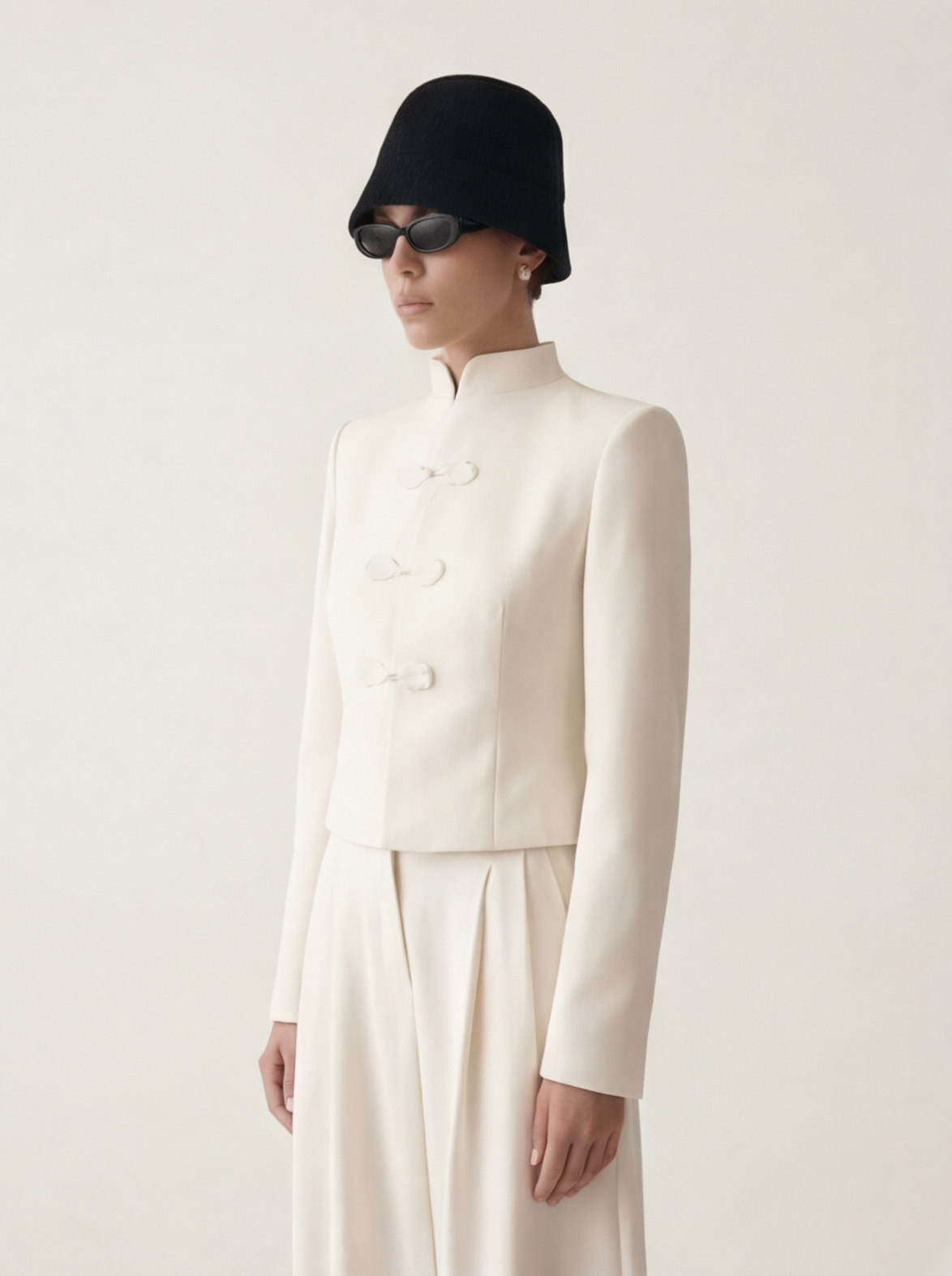 TOP PREMIUM CHAQUETA MANDARÍN ELEGANTE