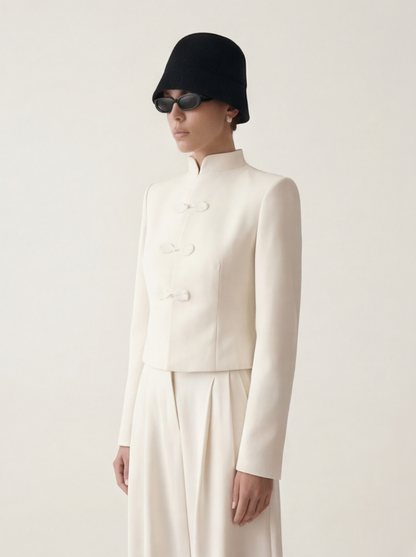 TOP PREMIUM CHAQUETA MANDARÍN ELEGANTE