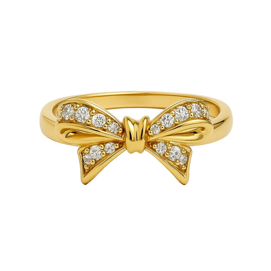 ANILLO VALENTINA ROCHE LAZO DORADO CON CIRCONITAS