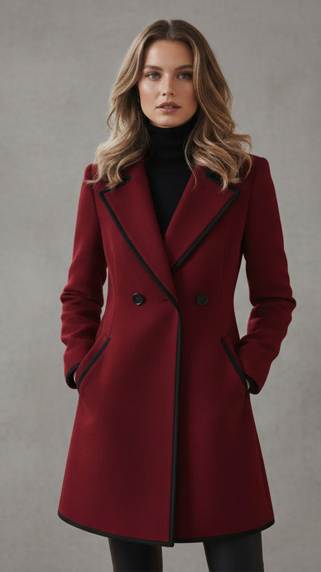 ABRIGO VALENTINA ROCHE LARGO DE CORTE SASTRE