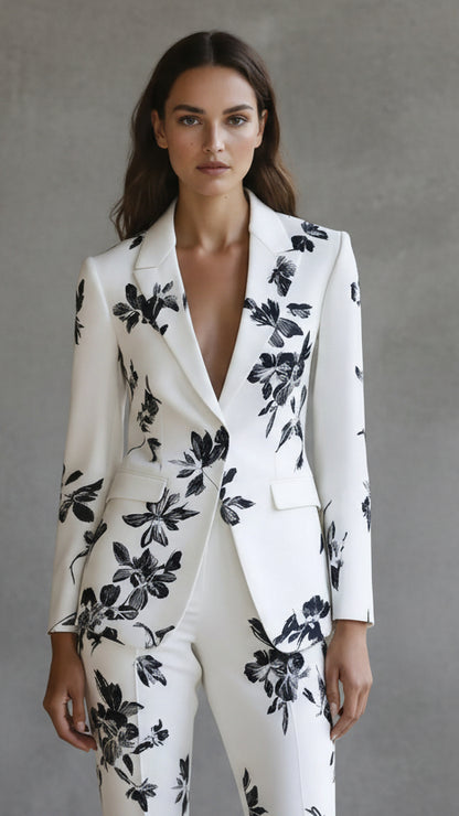 BLAZER SASTRERO VALENTINA ROCHE ESTAMPADO ELEGANTE