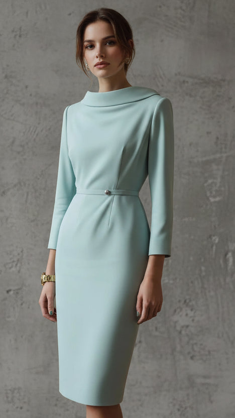 VESTIDO MIDI VALENTINA ROCHE ELEGANTE