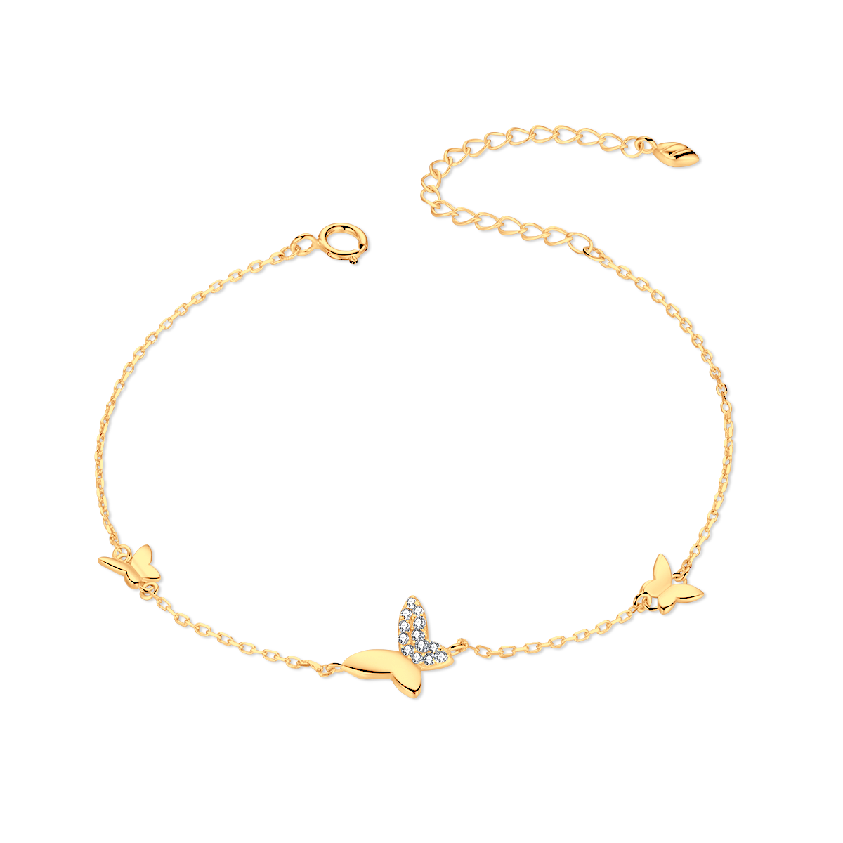 PULSERA VALENTINA ROCHE MARIPOSAS DELICADAS CON CIRCONITAS