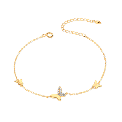 PULSERA VALENTINA ROCHE MARIPOSAS DELICADAS CON CIRCONITAS