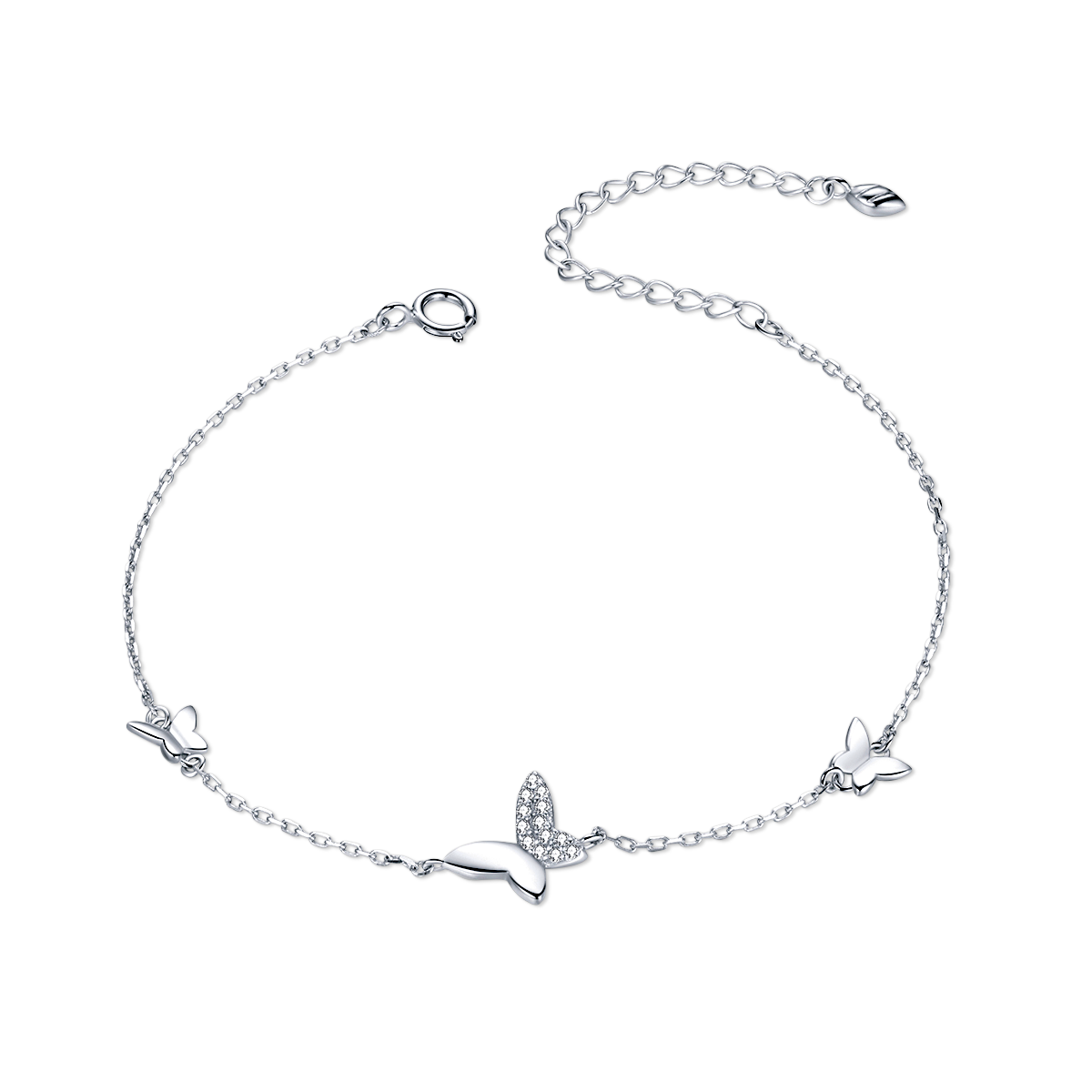 PULSERA VALENTINA ROCHE MARIPOSAS DELICADAS CON CIRCONITAS