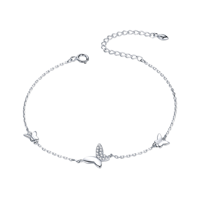 PULSERA VALENTINA ROCHE MARIPOSAS DELICADAS CON CIRCONITAS