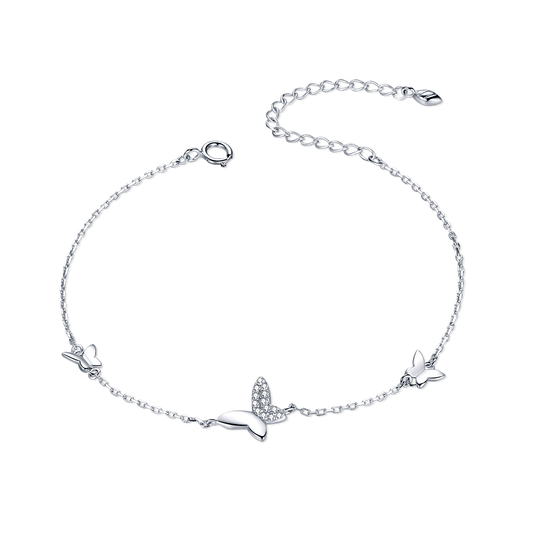 PULSERA VALENTINA ROCHE MARIPOSAS DELICADAS CON CIRCONITAS