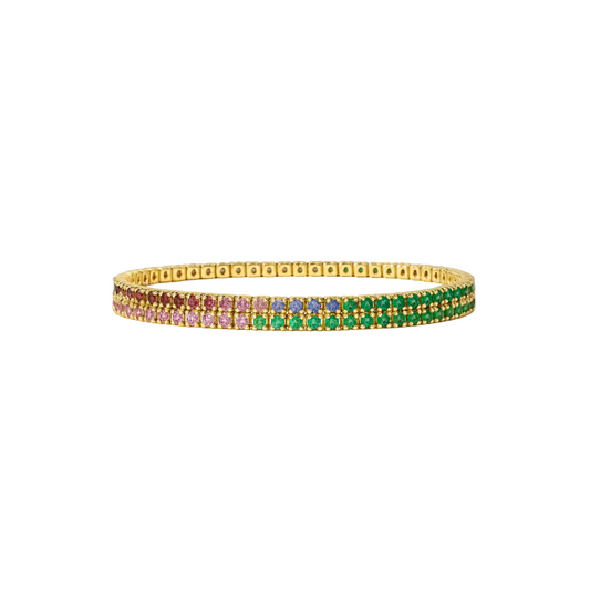 PULSERA VALENTINA ROCHE TENNIS MULTICOLOR CON CIRCONITAS