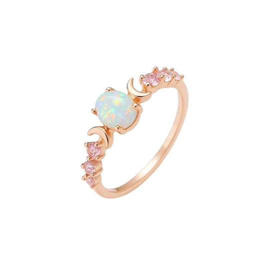 ANILLO VALENTINA ROCHE OPAL DREAM CON CIRCONITAS ROSA