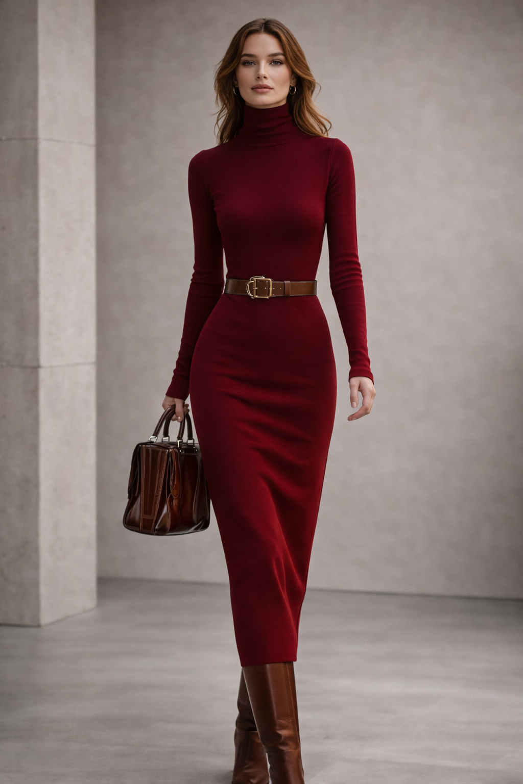 VESTIDO VALENTINA ROCHE BORDEAUX SÉDUITE