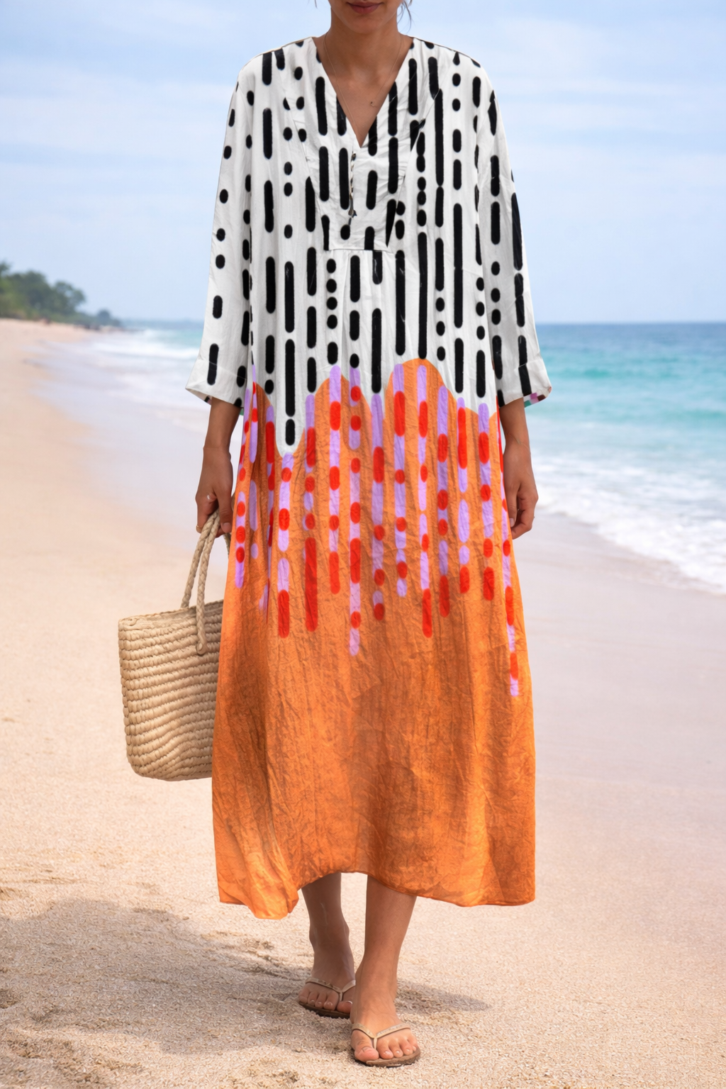 VESTIDO LILY GEOMÉTRICO DEGRADADO