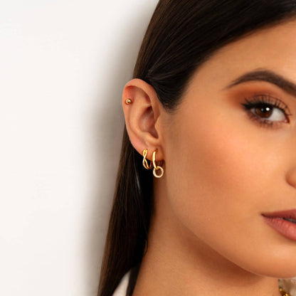 PENDIENTES VALENTINA ROCHE ARO DOBLE CON CIRCONITAS