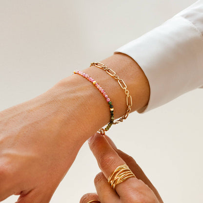 PULSERA VALENTINA ROCHE ESLABONES OVALADOS DORADOS