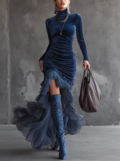 VESTIDO CELESTIA VELVET NOCTURNE