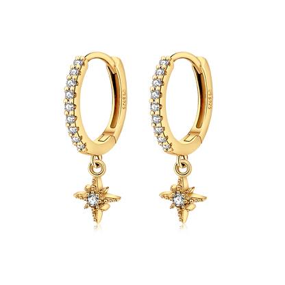 PENDIENTES VALENTINA ROCHE ARO CON ESTRELLA Y CIRCONITAS