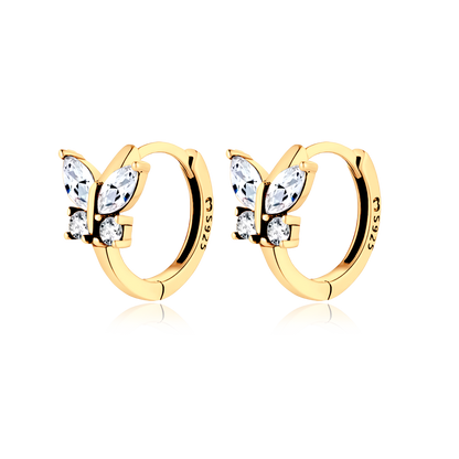 PENDIENTES VALENTINA ROCHE ARO PLATEADO CON CIRCONITAS