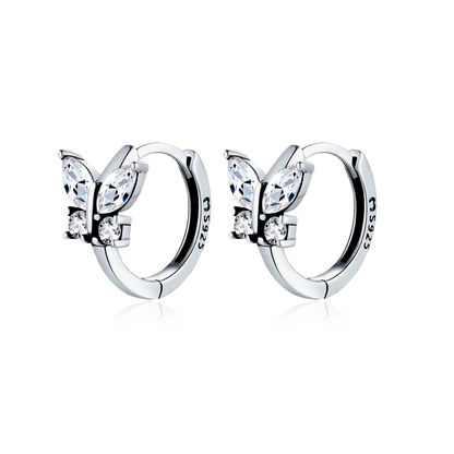 PENDIENTES VALENTINA ROCHE ARO PLATEADO CON CIRCONITAS