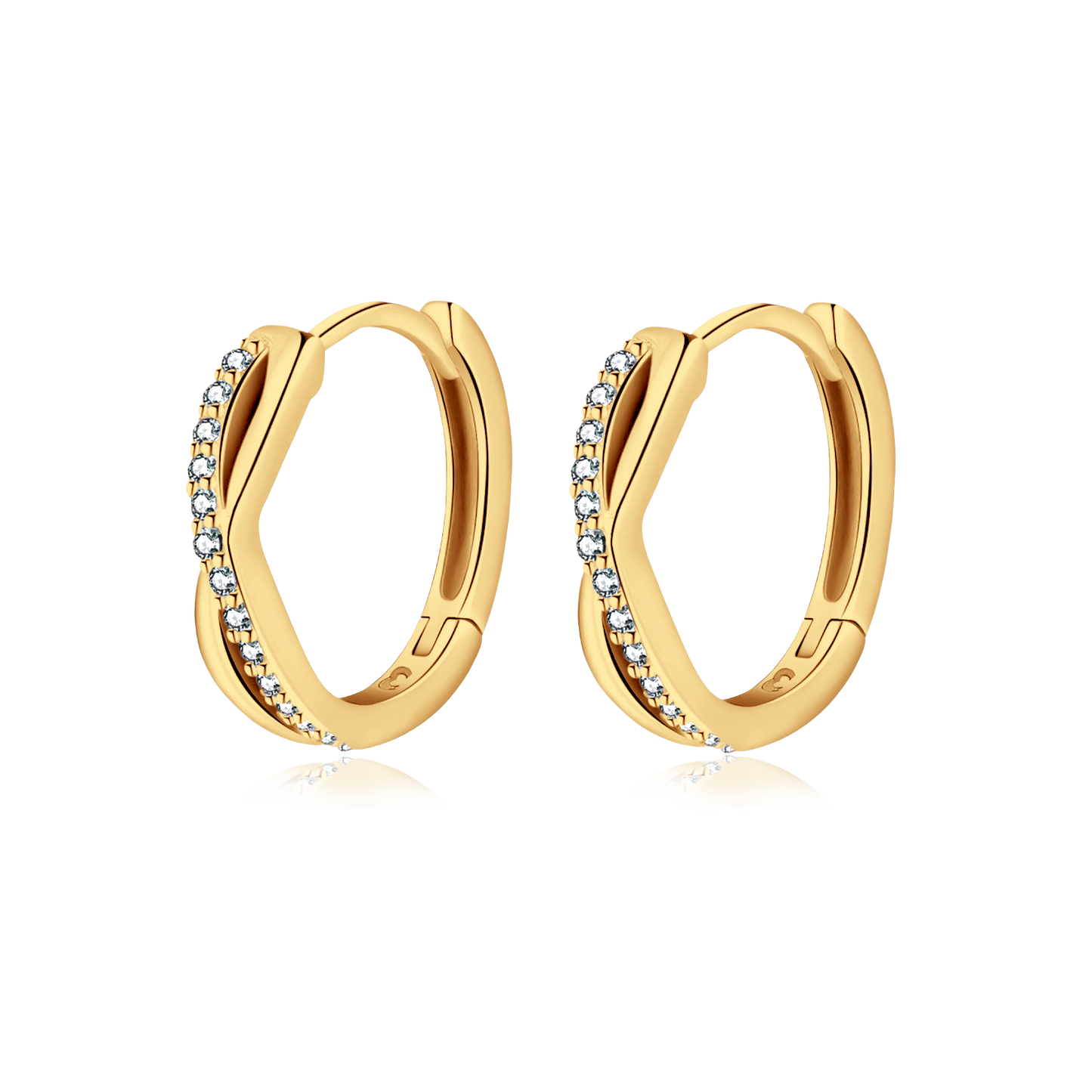 PENDIENTES VALENTINA ROCHE ARO DORADO CON CIRCONITAS