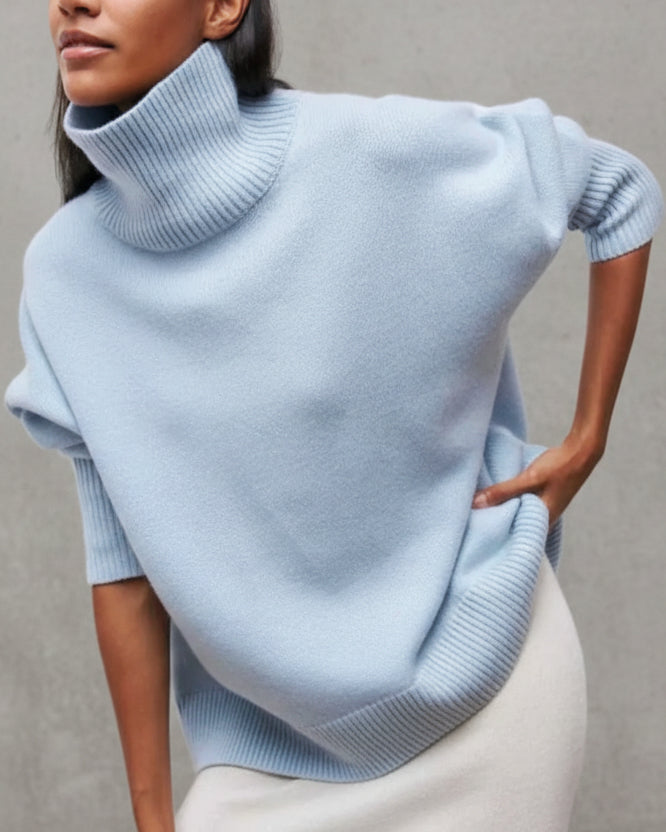 JERSEY DE CUELLO ALTO OVERSIZE ELEGANTE