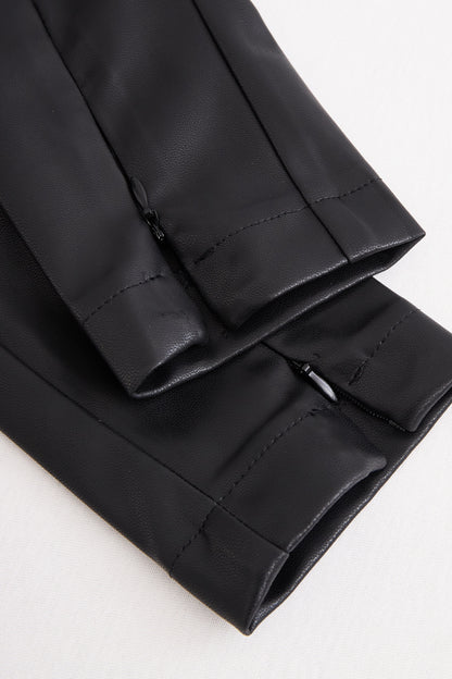 VESTIDO MIDI VALENTINA ROCHE EFECTO CUERO ELEGANTE