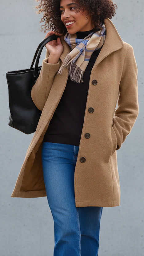 ABRIGO CORTO ELEGANTE DE ENTRETIEMPO