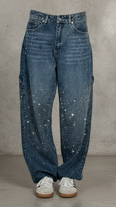 YVETTE - JEANS BARREL FIT DE DENIM PREMIUM