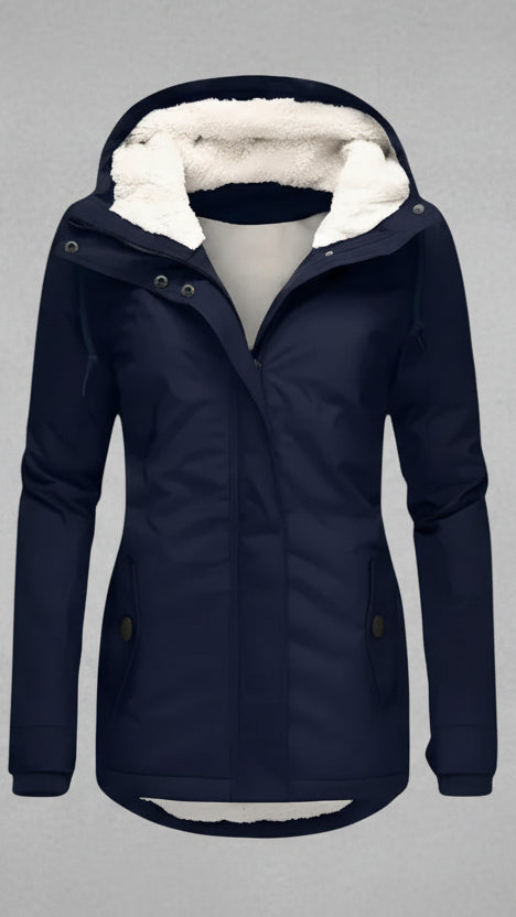 PARKA ACOLCHADA IMPERMEABLE CON FORRO BORREGO Y CAPUCHA