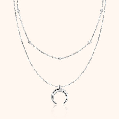 COLLAR VALENTINA ROCHE DORADO DOBLE CON LUNA