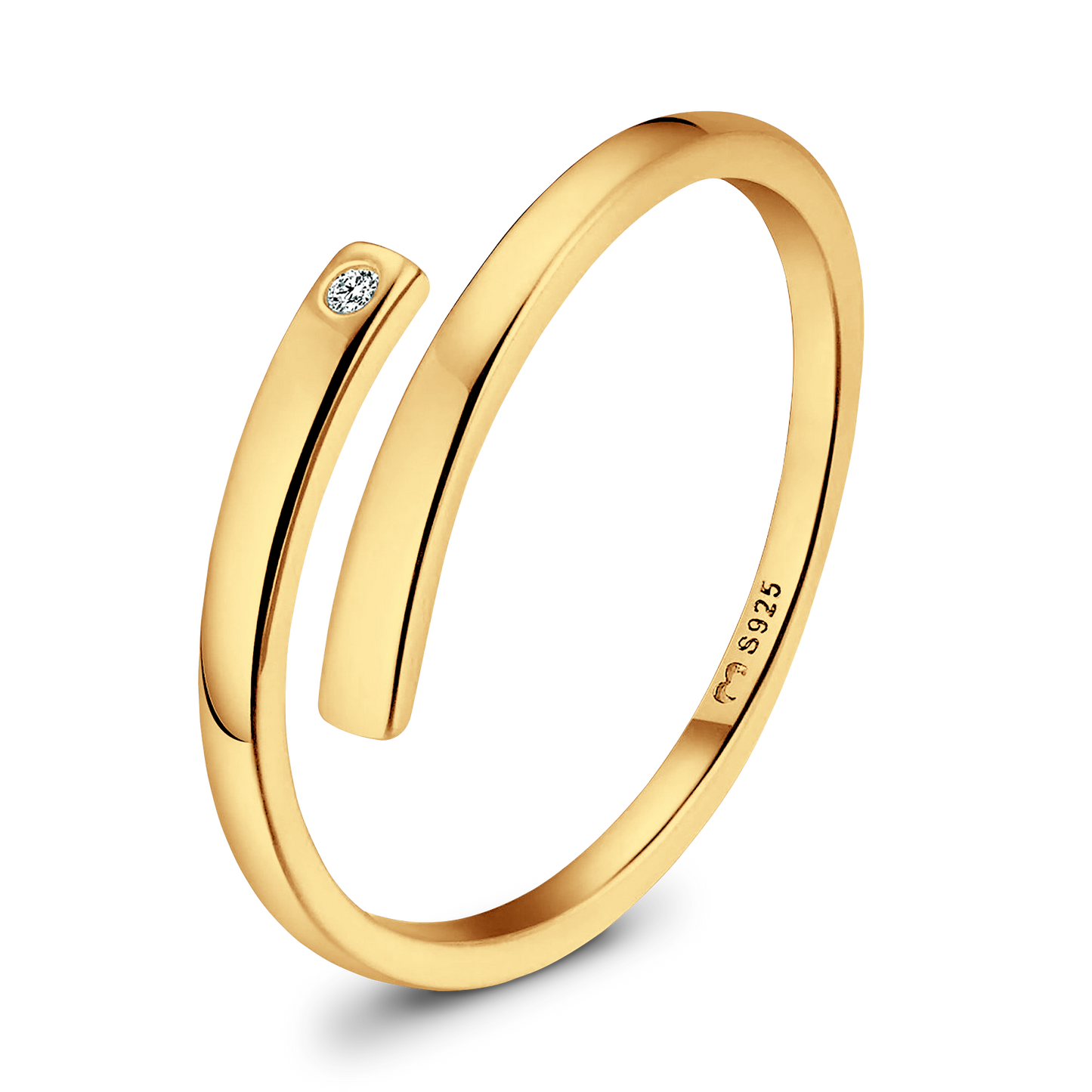 ANILLO VALENTINA ROCHE ARO LISO MINIMAL CON CIRCONITA