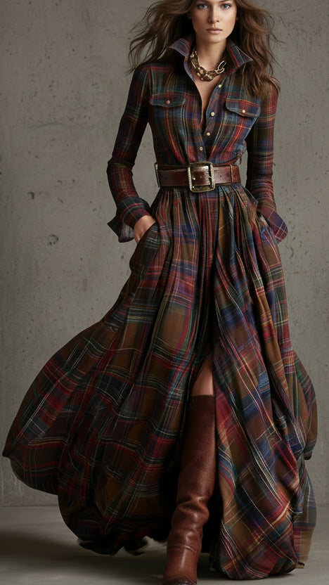 VESTIDO AURORA DE CUADROS